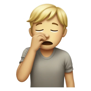 Shy embarrassed person gulping sticker