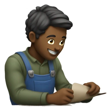 carpenter student learning from master sticker