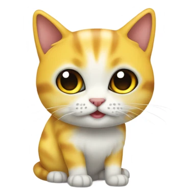 kucing putih mata kuning dan berbulu lebat  sticker