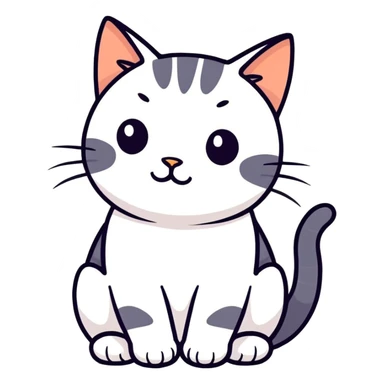 Cute cat sticker