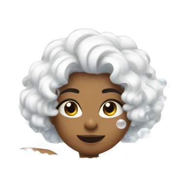 Bathtub white girl covered In bubbles  sticker