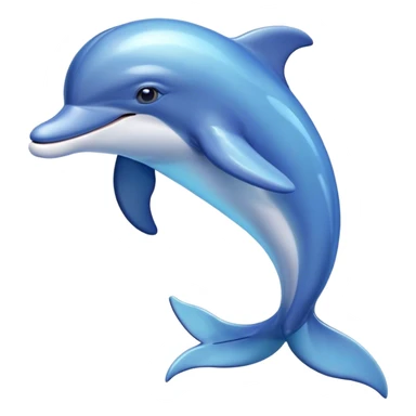 Beautiful and Majestic Dolphin Portrait Emoji, Radiating serene elegance and adorable charm with a graceful, streamlined form and luminous, glossy blue skin that shimmers under the sun, gentle, expressive eyes and a soft, content smile, Simplified yet exquisitely endearing features, highly detailed, glowing with a soft, majestic aquatic light, high shine, calm and enchanting, stylized with an air of timeless oceanic beauty, soft glowing outline, capturing the essence of a beautiful and majestic dolphin that embodies the pure magic of the sea! sticker