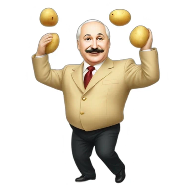 Lukashenko dancing with potato sticker