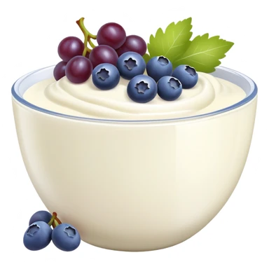 yoghurt bowl with grapes and blueberries sticker