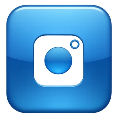 Instagram blue thick meta  symbol sticker