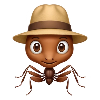 Ant with a hat sticker