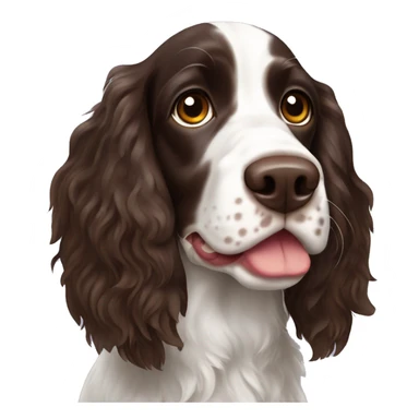 Liver tri color springer spaniel sticker