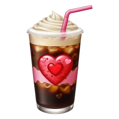 valentines themed iced americao sticker