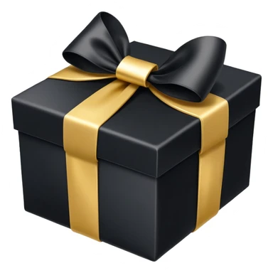 Black present box sticker