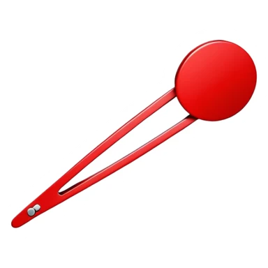 a bright red hairpin hair clip sticker