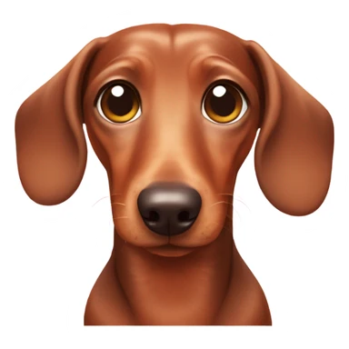 Dachshund with heart eyes  sticker