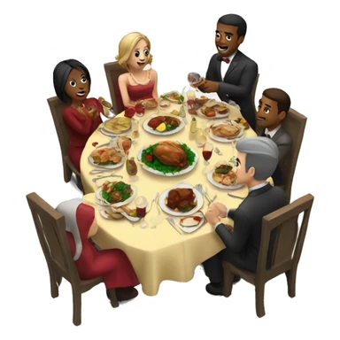 Christmas dinner party  sticker