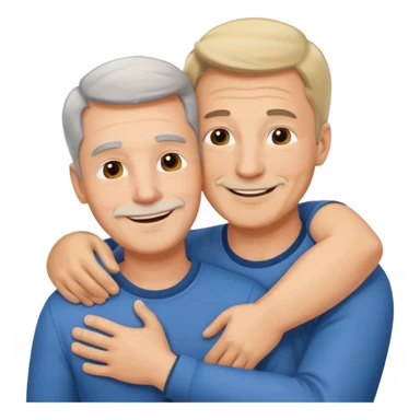 father-in-law and son-in-law hugging sticker