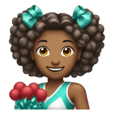cheerleader with pompons in hands sticker