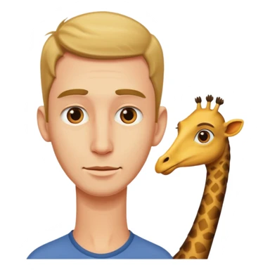 Adult man with a very long neck  sticker