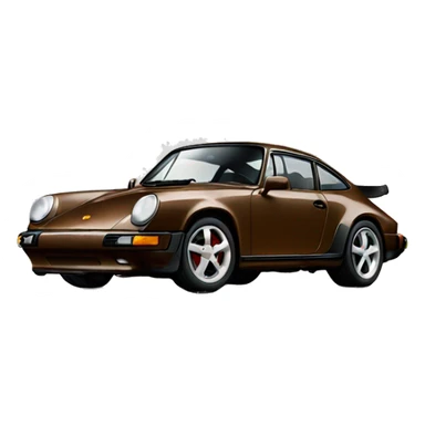 Brown porche 911 sticker