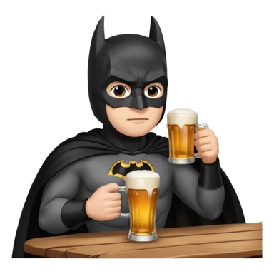 Batman au bistrot bois une bière  sticker