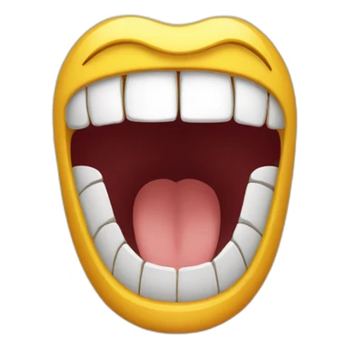 wide open mouth sticker