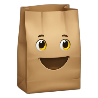  Brown paper bag sticker