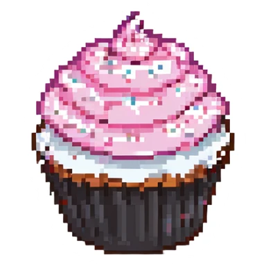 cupcake with pink icing sticker