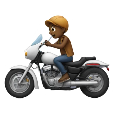 Boy on motorcycle smoking sticker