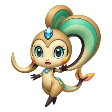 Colorful Exotic Meloetta-Kirby-Fakémon-creature-hybrid sticker