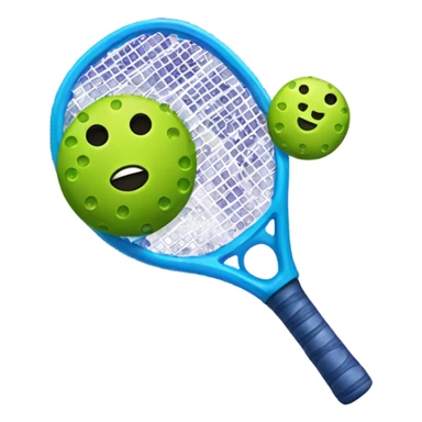 Pickleball racket and a pickleball  sticker