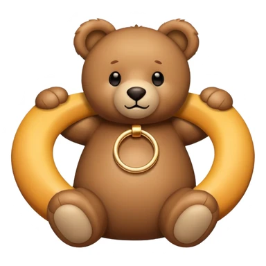 teddy with a ring around  sticker