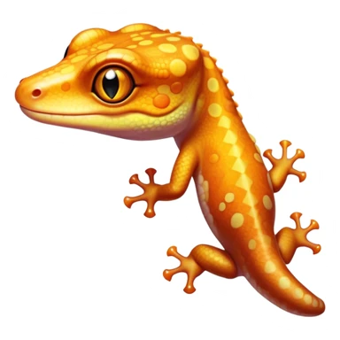 Cinematic Cute Gecko Portrait Emoji, Head tilted playfully and inquisitively, featuring a small, charming body with smooth, vividly patterned scales, bright, sparkling eyes and delicate, sticky toe pads, Simplified yet irresistibly adorable features, highly detailed, glowing with a warm, inviting glow, high shine, affectionate and lively, stylized with a touch of tropical whimsy, soft glowing outline, capturing the essence of a mischievous yet loving gecko that appears ready to dart out of the screen into your heart! sticker