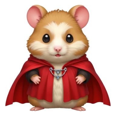 { "type": "object", "look": "hamster in red collar cloak", "description": "a vampire hamster wearing a red collar cloak, no hand" } sticker