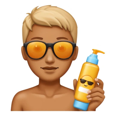 
Sun with suncream and sunglasses sticker