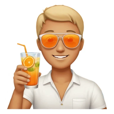 terrace sunset and mocktail sticker