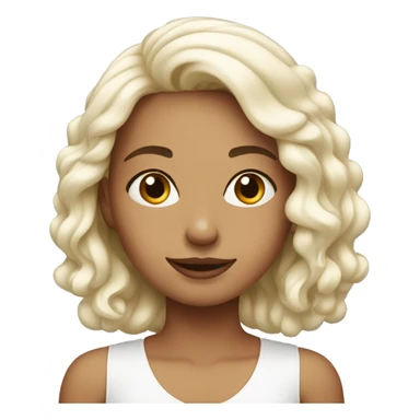 White birthday girl sticker