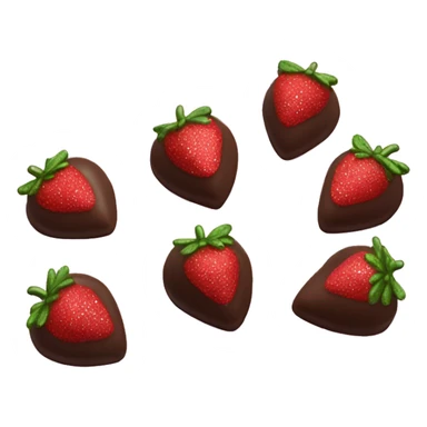 Chocolate covered strawberries with glitter  sticker
