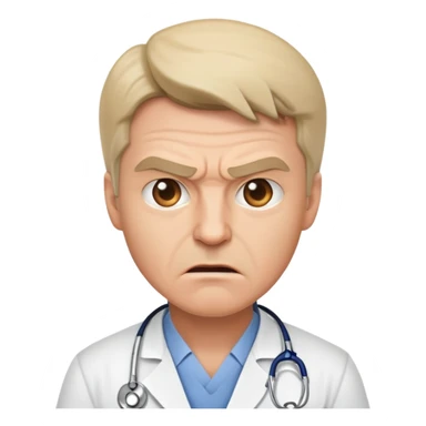 angry medical doctor sticker