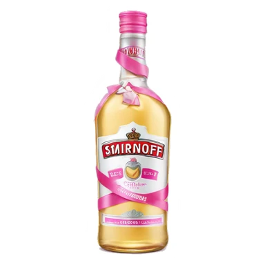 smirnoff vodka with pink ribbon sticker
