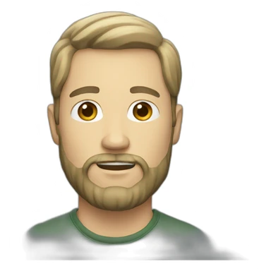 A white man with a beard and no mustache sticker