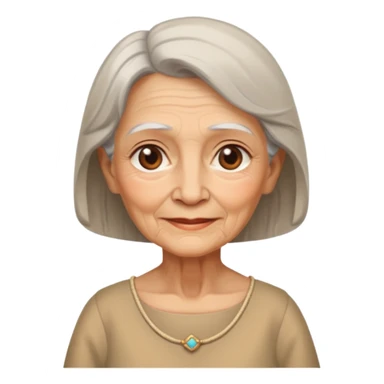 In medieval fairy tales, a kind and amiable grandmother who did not wear jewelry sticker