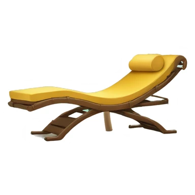 Chaise longue with palm tree sticker