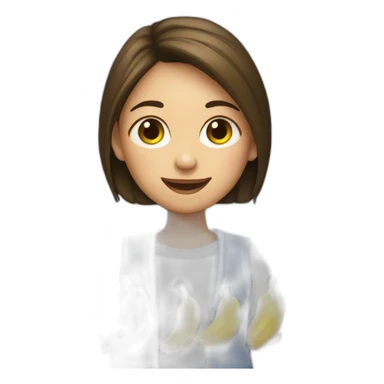 Fille Jongle avec bananes sticker