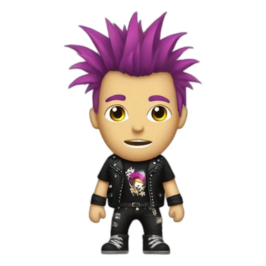 Punk rocker sticker