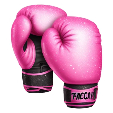 Pink ombre boxing gloves with glitter  sticker