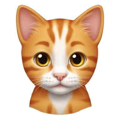 Orange tabby kitten sticker