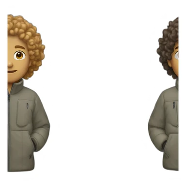 arcteryx jacket curly hair white guy sticker