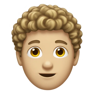 white boy with curly hair and beard sticker