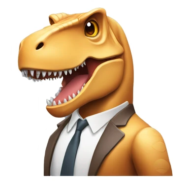 A t-rex who is talking to Elon musk, the entrepreneur  sticker
