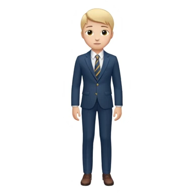 Young man, tailored trousers, a crisp button-down shirt, a blazer, and tie

 sticker