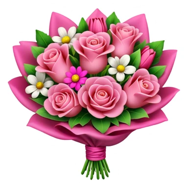 bologna meat pink flower bouquet  sticker