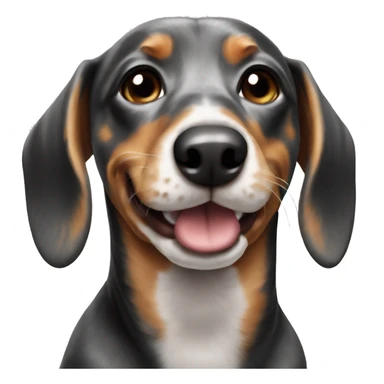 marble dachshund sticker