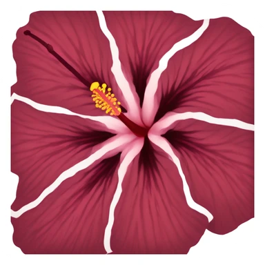 Burgundy hibiscus flower sticker